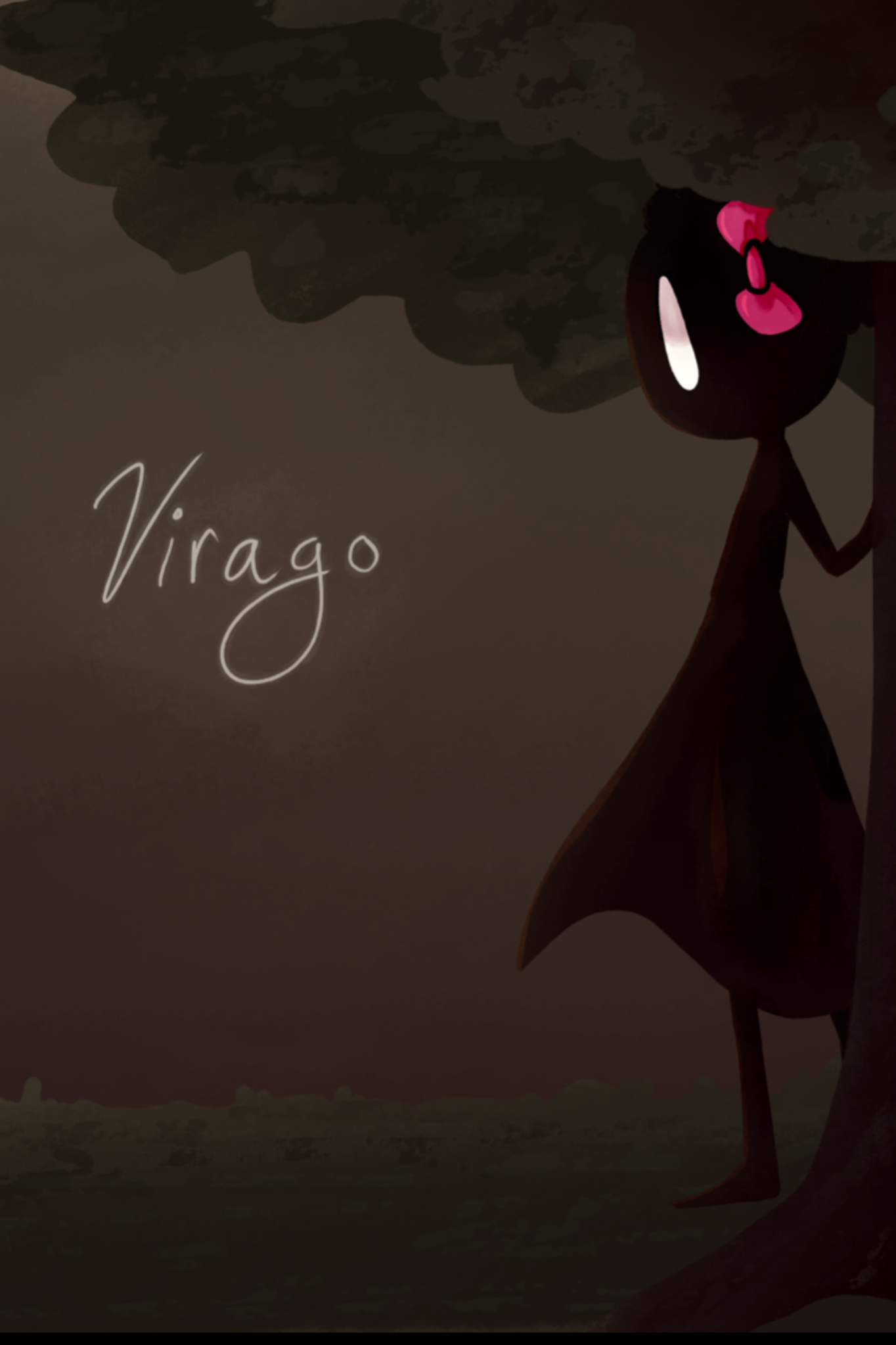 Willow standing beneath a tree at dusk